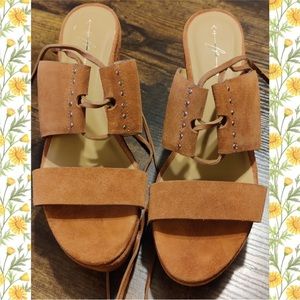 Free people lace up wedges